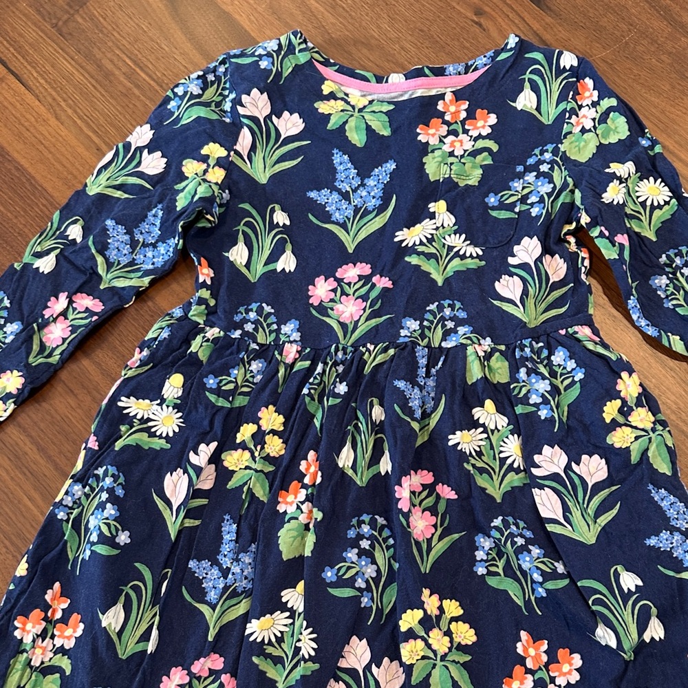 Mini Boden Navy Floral Kids Dress